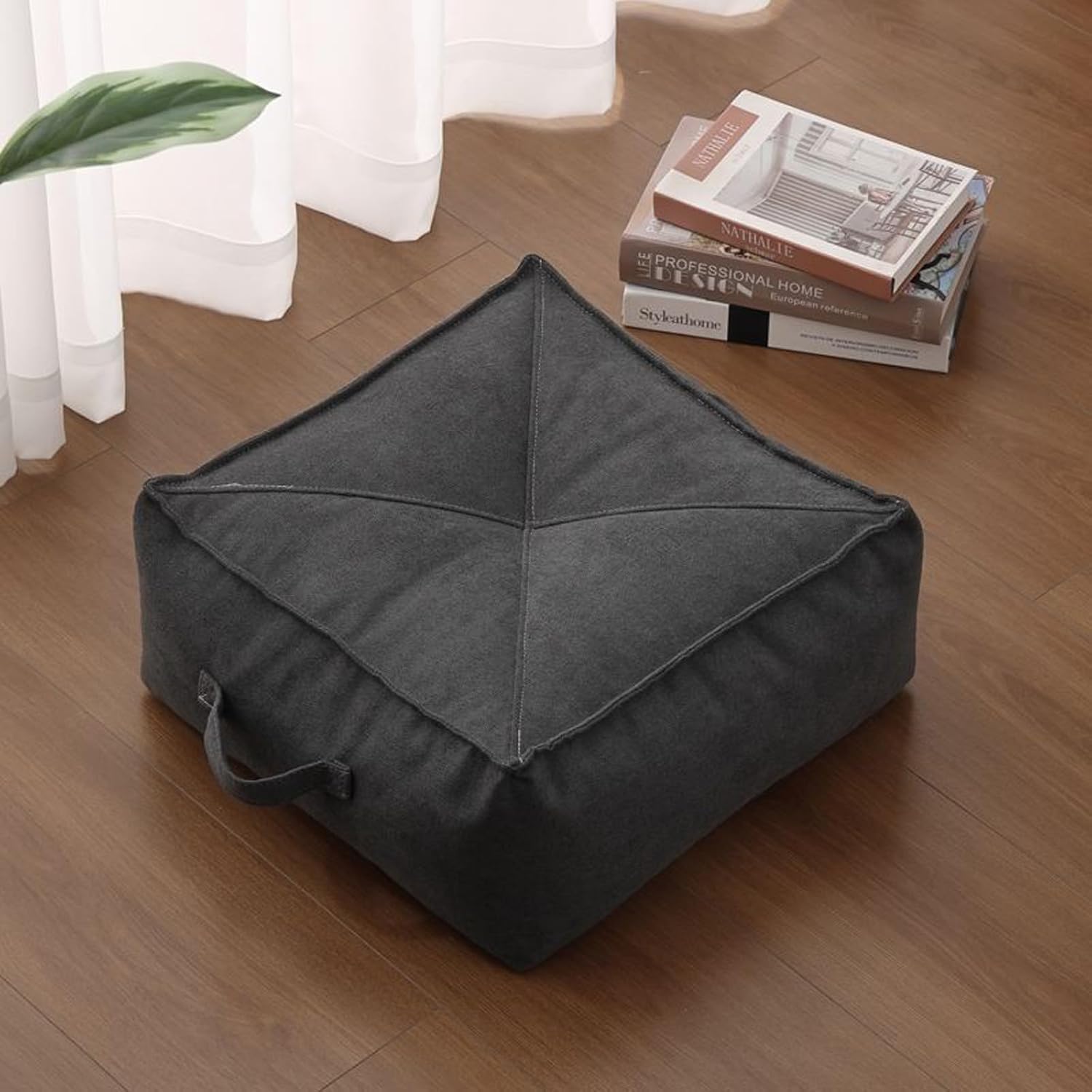 Comodo Cuscino di Rialzo Spesso per L'Ufficio Lounge del Soggiorno, Cuscino del Sedile Quadrato Traspirante, Morbido E Pratico Cuscino per Poltrona, Dark Grey, 40 * 40 * 13cm