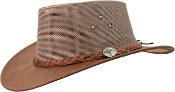 1031 Kangaroo Cooler - Australian Kangaroo Leather Cowboy Hat - Foldable, Ultra Lightweight, Durable, Mesh