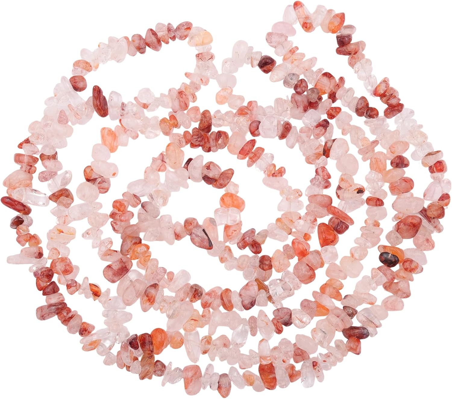 Red Hematoid Loose Gemstone Beads,5-8mm Natural Irregular Chips with Drilled Hole for Jewelry Making Supplies,DIY Bracelet Necklace 400pcs (2 Strands) - Image 2