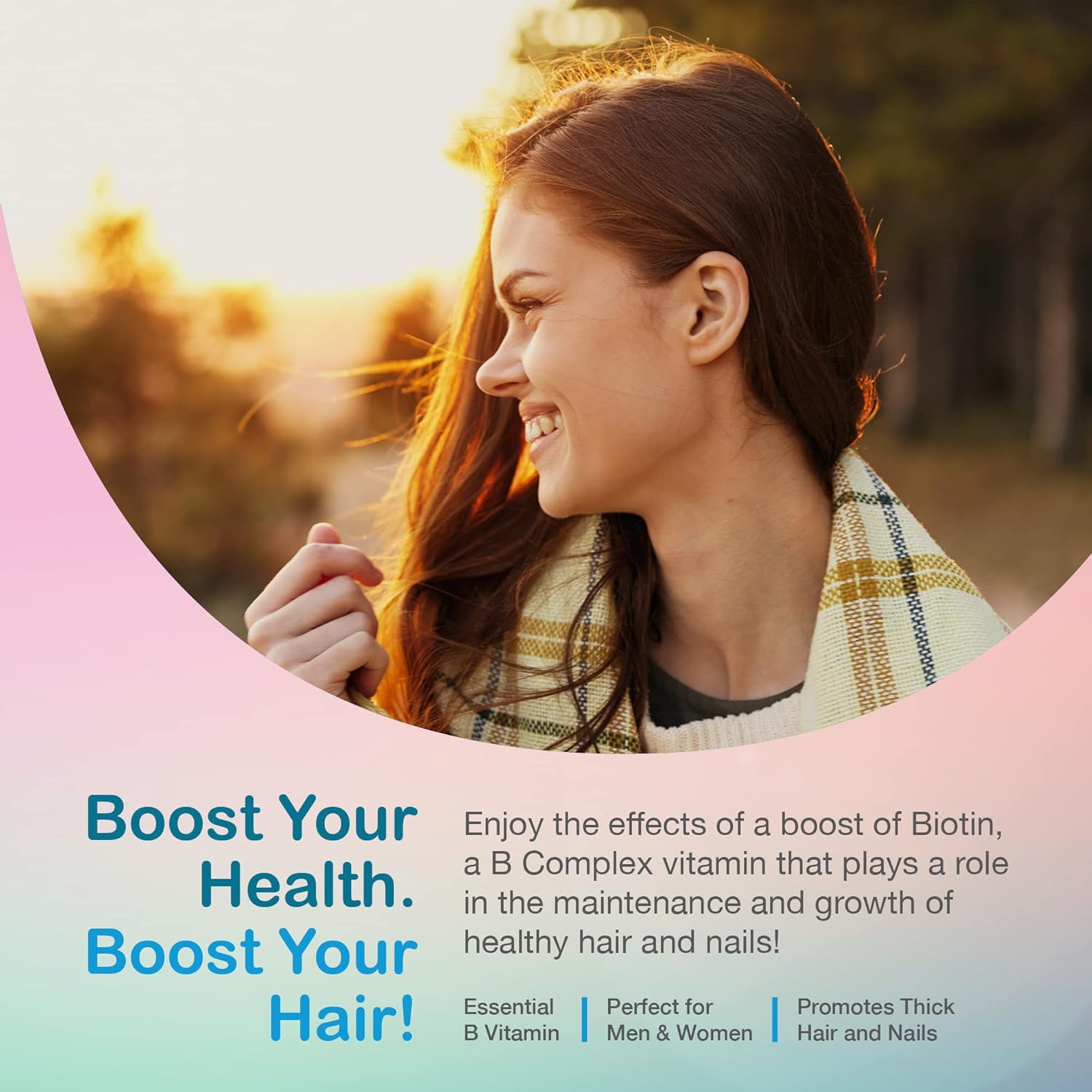 Biotin Gummies Sugar Free – 5,000 mcg High Potency Biotin for Hair, Skin & Nails – Zero Sugar, Non-GMO, Gluten Free, Vegan Raspberry Gummies – 60 Count - Image 4