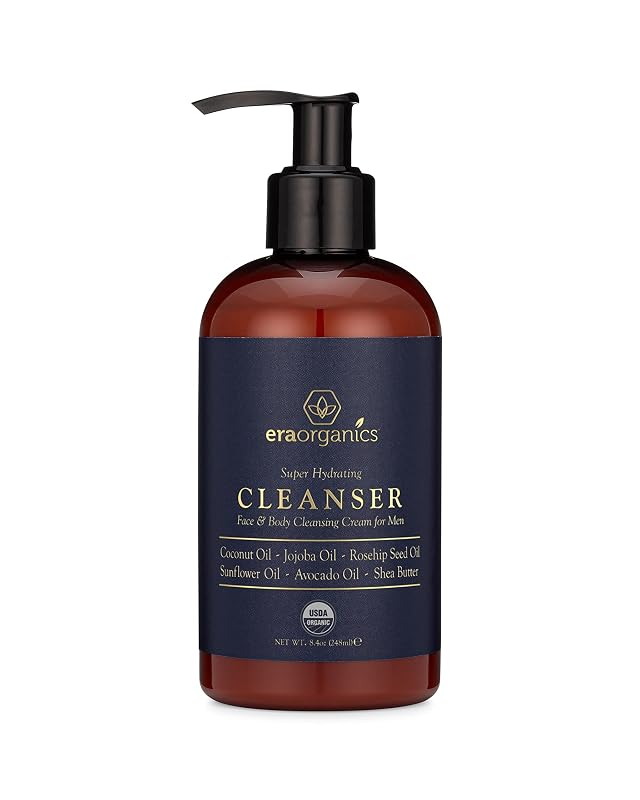 Era Organics Limpador facial e corporal masculino com ingredientes orgânicos