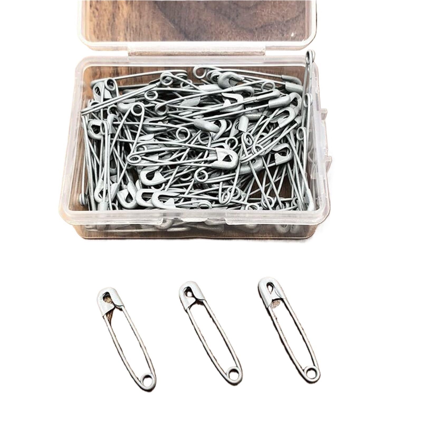 Pins 100pcs Mix Color Colorful Pins Sewing Tools Clothing Accessory 28/38mm Cardigan Sweater Brooch Pin(Gray-100pcs,Length 3.8cm)