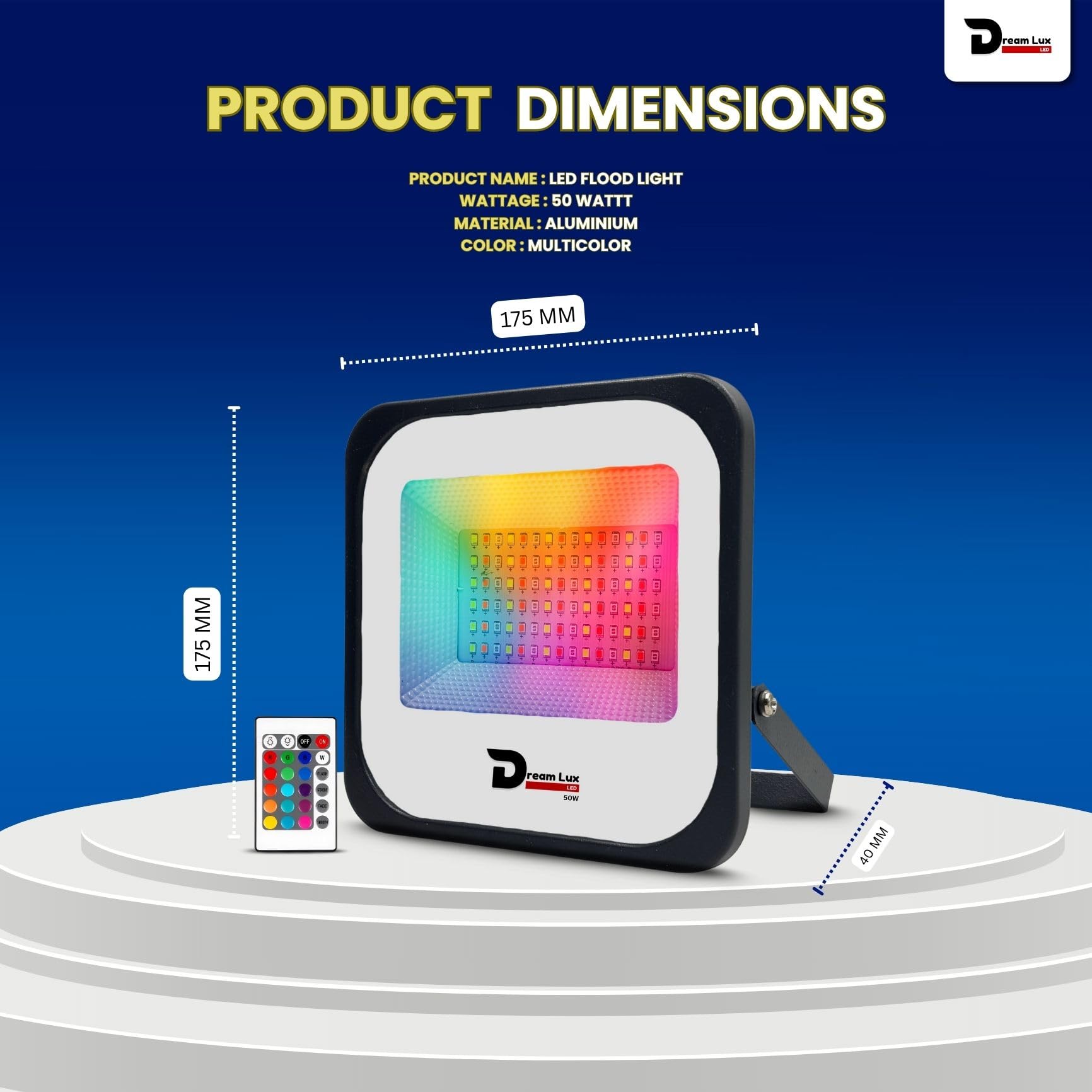Dreamlux RGB Flood Light - Waterproof & Energy Efficient -2