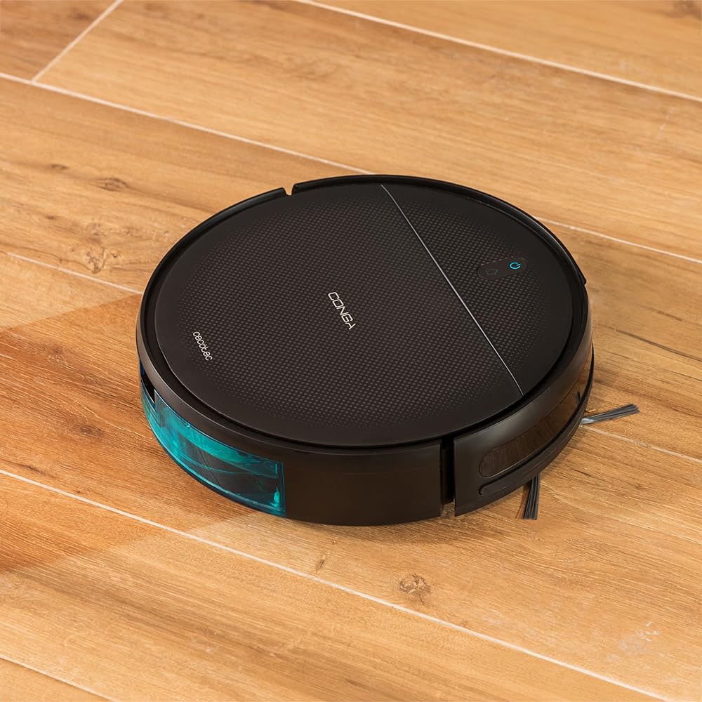 Cecotec Robot Aspirateur avec Navigation Gyroscopique et App Conga M10 X-Treme. 2000Pa, Balaye, Aspire, Lave et Passe la Serpillière, Autonomie 120min, Capteurs Anti-Chute et 2 Brosses Latérales