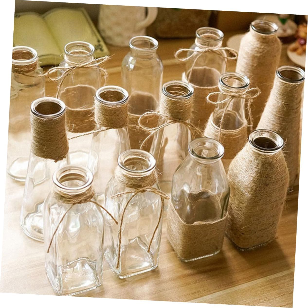 DOITOOL 3rolls Natural Jute Twine Heavy Duty Rope Outdoor Garden Twine for Crafts