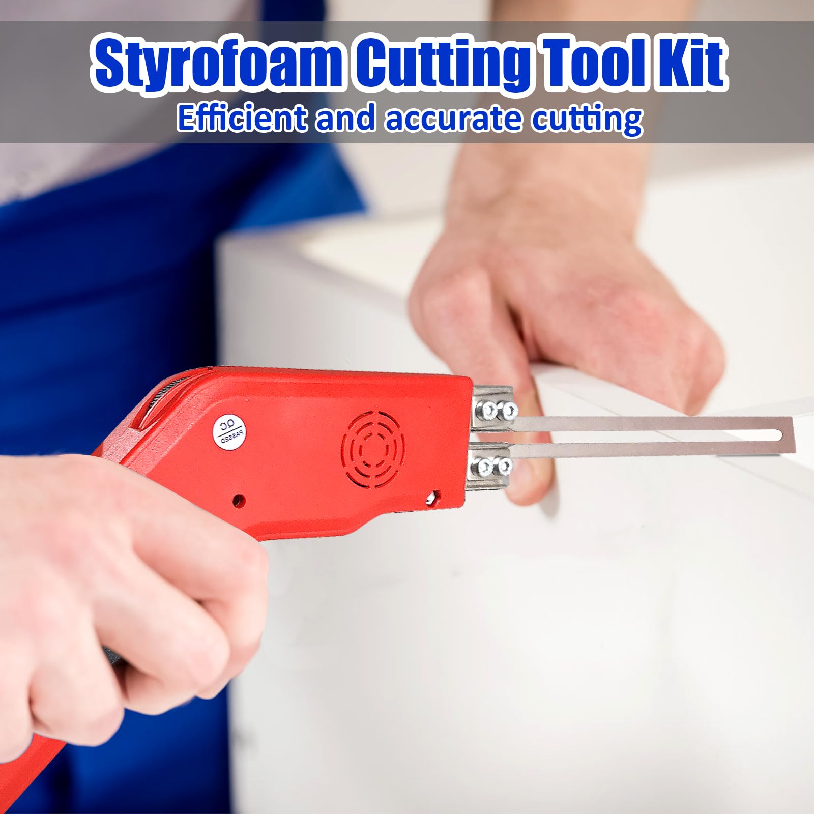 Foam Cutter 6 In 1 Hot Knife Cutting Tool 400? 200W Styrofoam Cutter Electric Hot Knife Foam Cutter With 2 Blades For EPS, XPS, EVA, KT Board, Sponge, Nylon (red)