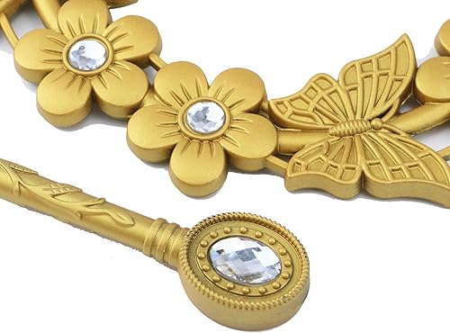 Miniatura 5 de Juego de 2 alzapaños redondos dorados para cortinas, clips de plástico para cortinas, abrazaderas de cristal para decoración de ventanas del hogar,