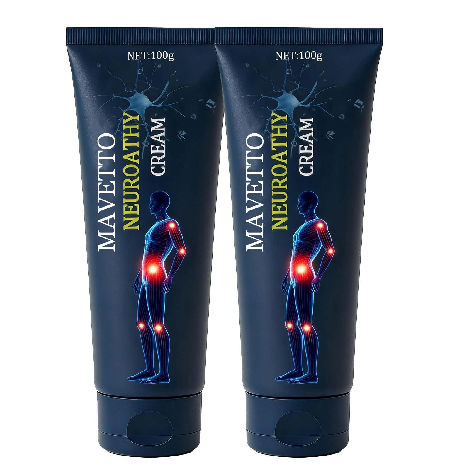 MAVETTO Neuropathy Relief Cream, Neurosoothe Formula Nerve Cream, Contains Capsaicin, Arnica, Menthol, MSM and Glucosamine, Improve Joint Discomfort, Increase Mobility (2pcs) - 1