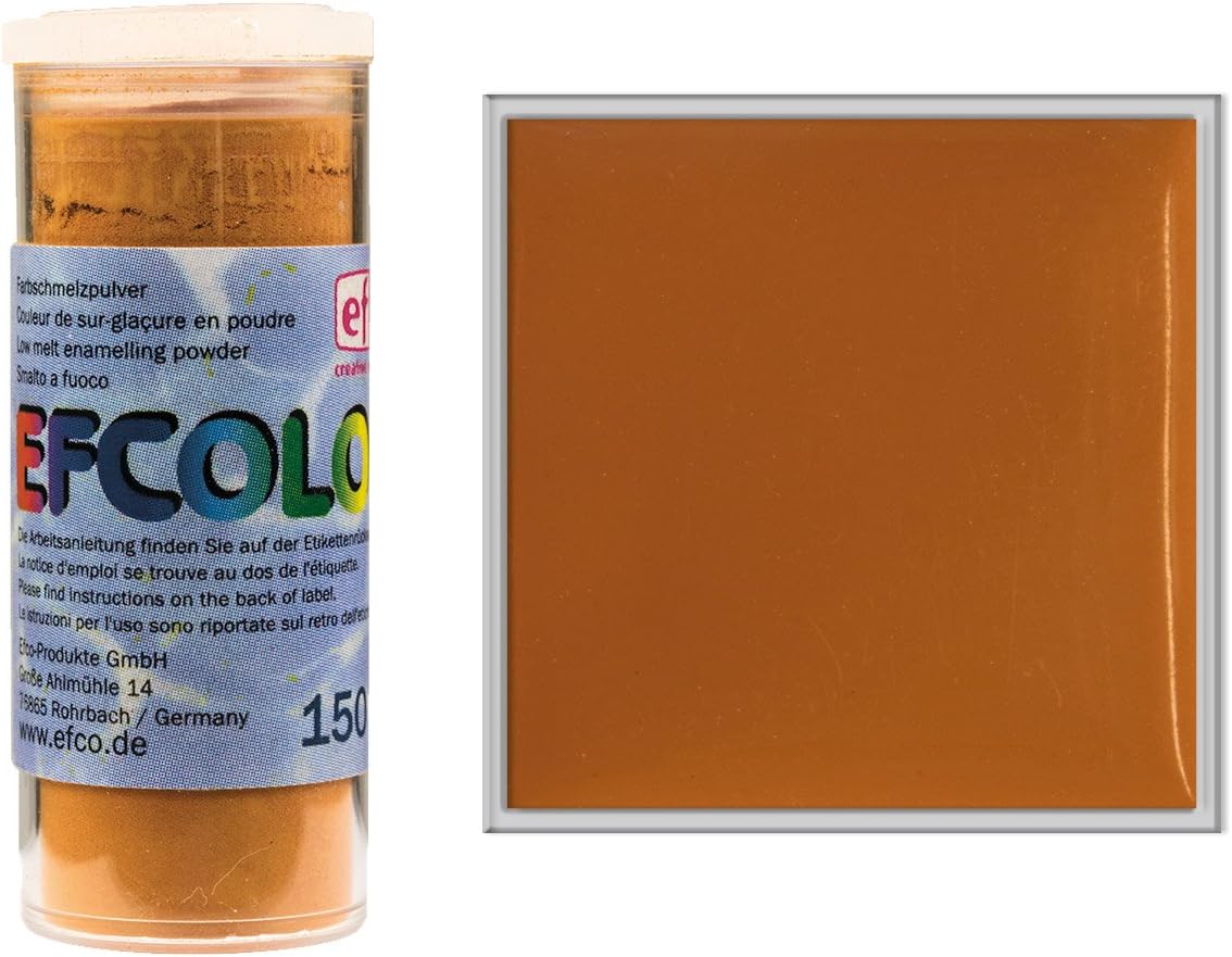 EFCOLOR 10 ml Opaque Low Temperature Enamelling Powder, Cognac