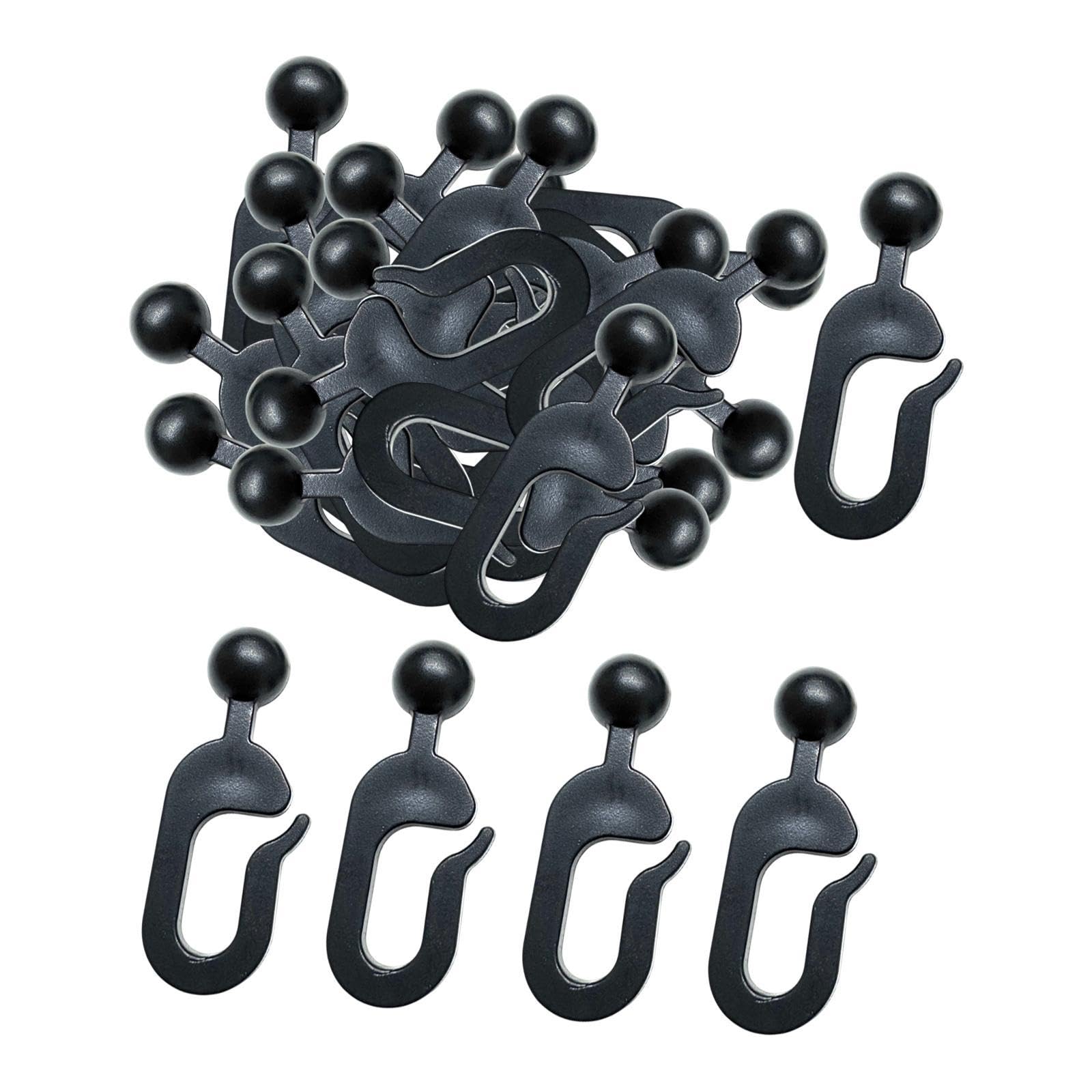 Baoblaze Ganci da 56 Pezzi per Tende da Gazebo, Accessori per Esterni Nero