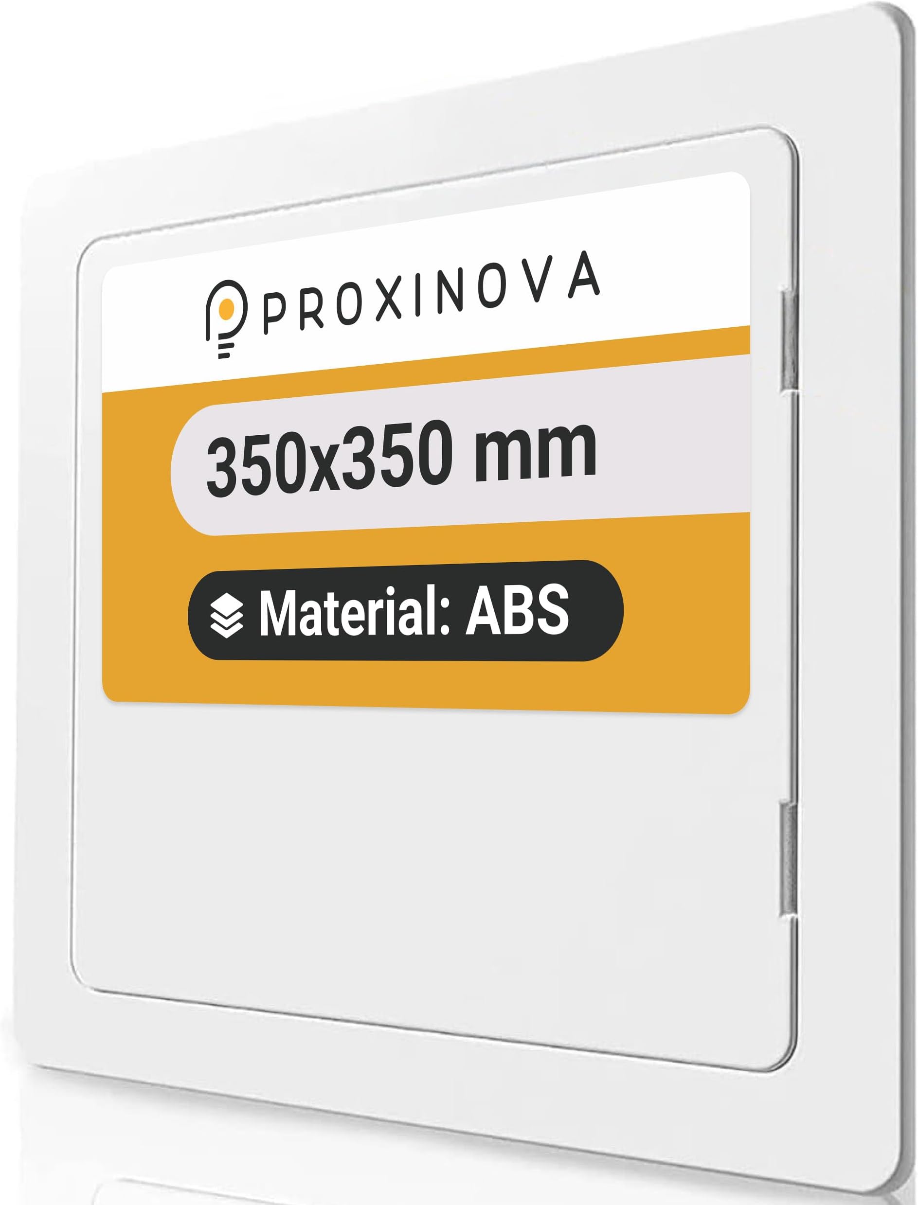 Proxinova Paintable Access Panel 350x350 mm, High-Grade ABS Plastic Panels for Inspection Hatch, Fuse Box Cover Cabinet, Wall and Ceiling, Conceals Wires, Meters, Pipes, Fits Flush to Surfaces