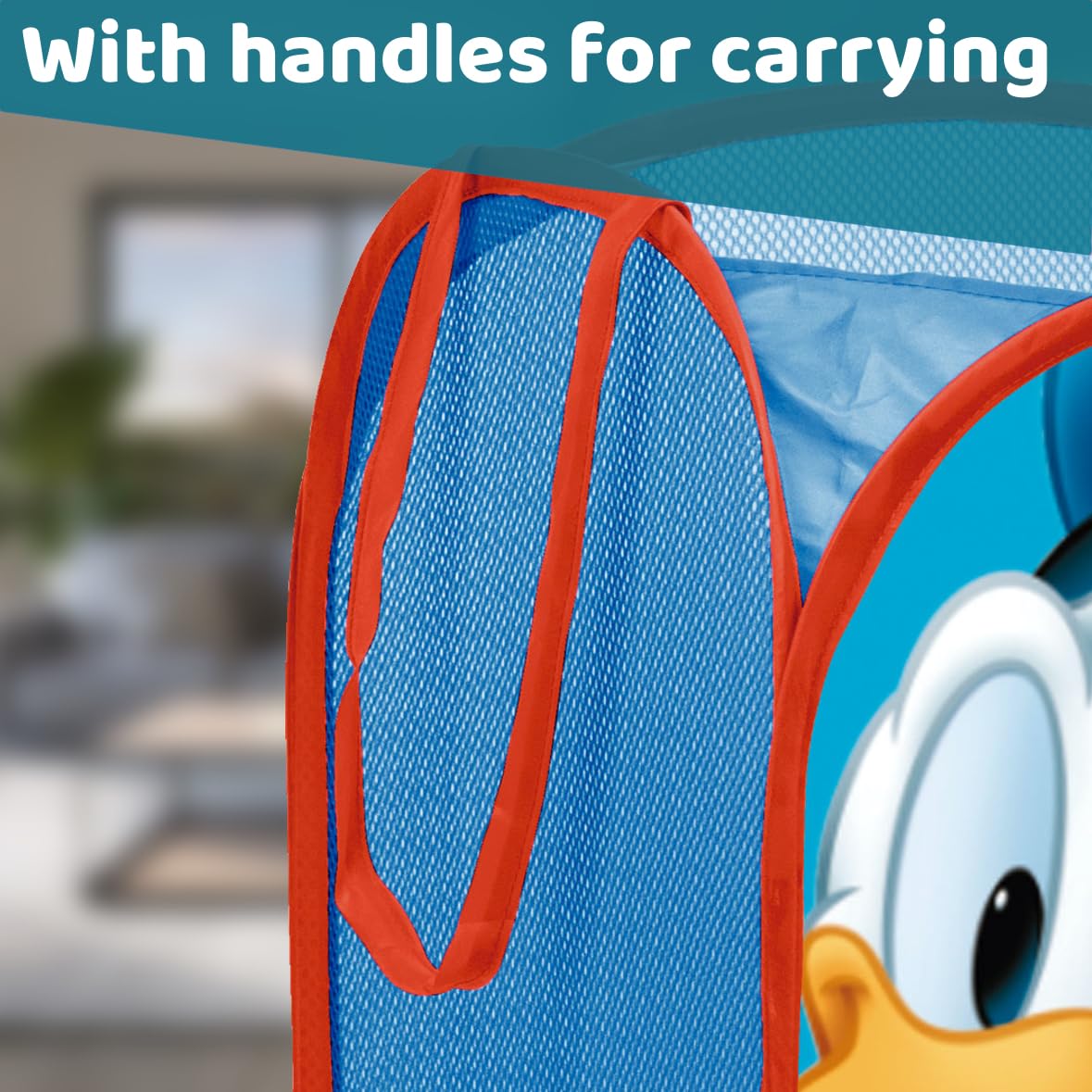 Cesto pieghevole Topolino Pluto Paperino Pippo Disney Mickey Mouse 36x36x58 cm per giocattoli vestiti bambini