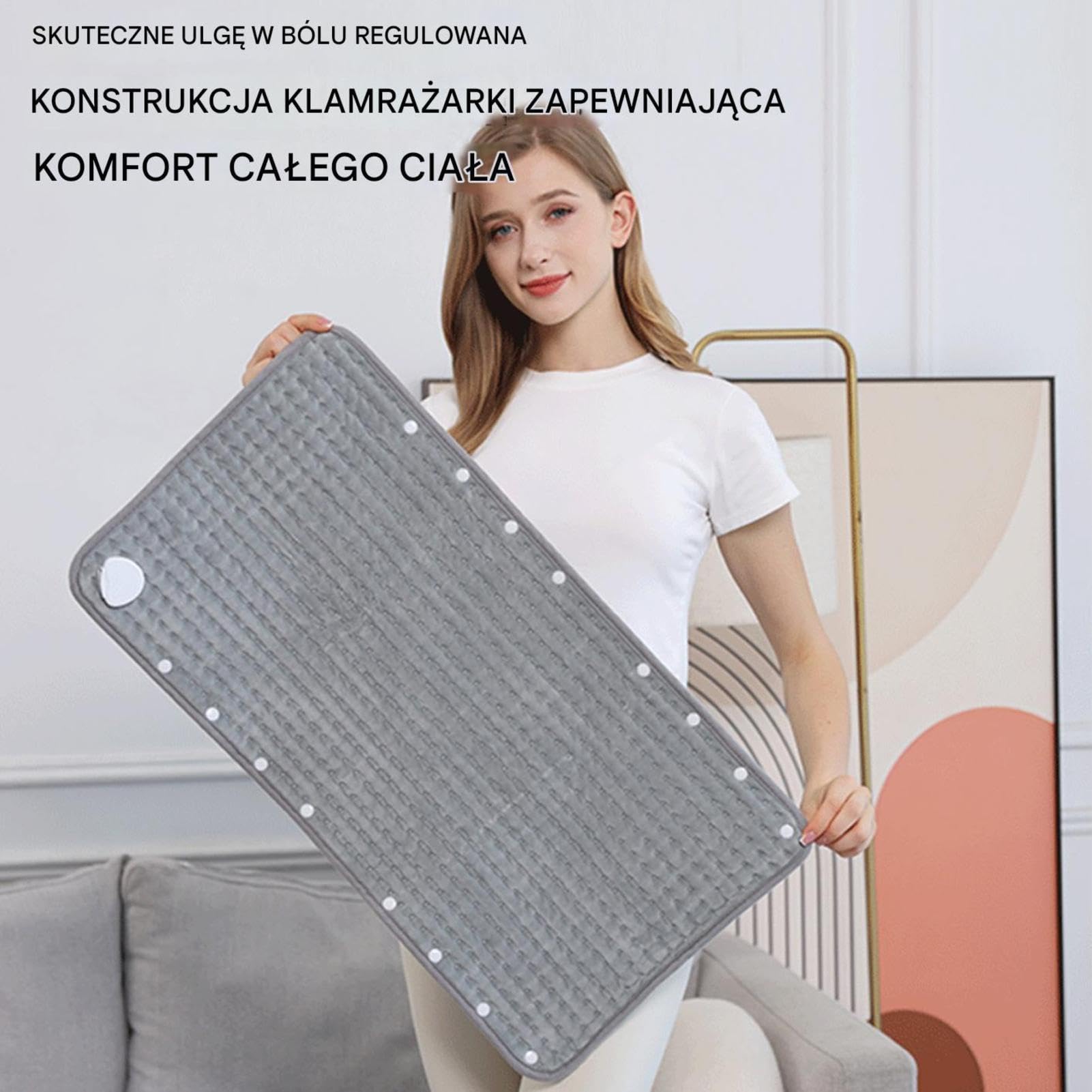 Heating Pad - Electric Warming Mat, 24x12 Inch Floor Mat with Adjustable Settings, Soft Warm Pads, Even Heat Heat Pad, Small Blanket for Menstrual Agony Shoulder Waist Knee Foot