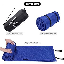 REDCAMP Large Waterproof Stadium Blanket for Cold Weather, Soft Warm Fleece Camping Blanket Windproof for Outdoor Sports, Blue