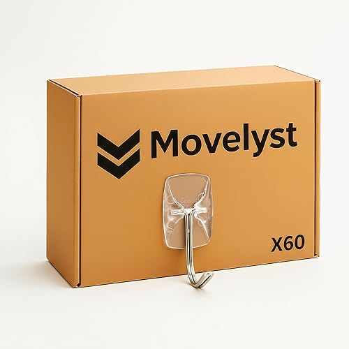 Miniatura 14 de 30 ganchos pequeños + 40 tiras extraíbles, ganchos de alambre transparente con tiras adhesivas sin daños, ganchos de pared sin herramientas para