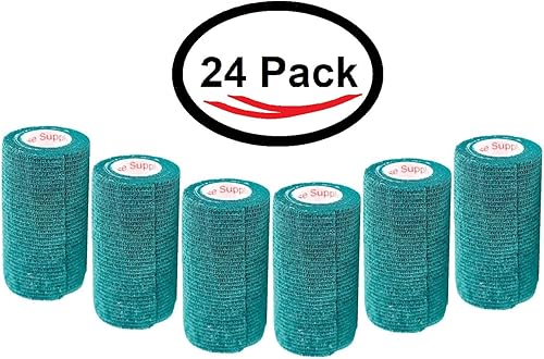 Miniatura 313 de Cinta adhesiva para veterinarios (negro) (paquete de 2) (4 pulgadas x 15 pies), autoadhesiva, adherente, cohesiva, flexible, autoadhesiva, rollo