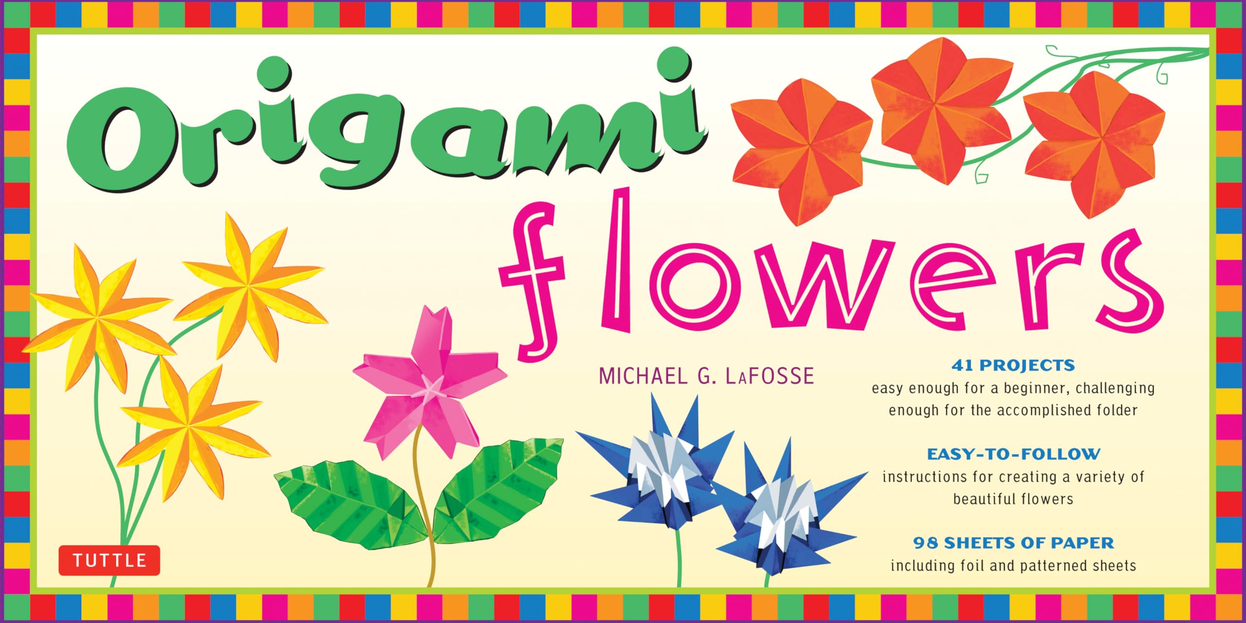 Buy Origami Flowers: Fold Lovely Daises, Lilies, Lotus Flowers and More!: Kit with 2 Origami Books, 41 Projects and 98 Origami Papers — BookShops.in