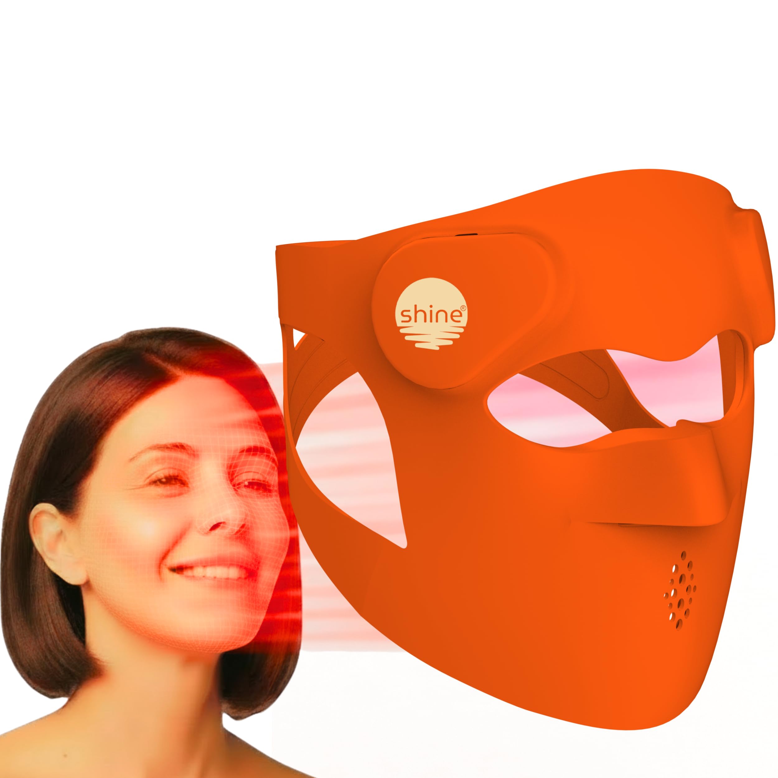 SHINE RENEW LED Face Mask Wireless Light Wellness Facial Device with 9 Modes Cosmetic Skin Appearance Support Rechargeable
