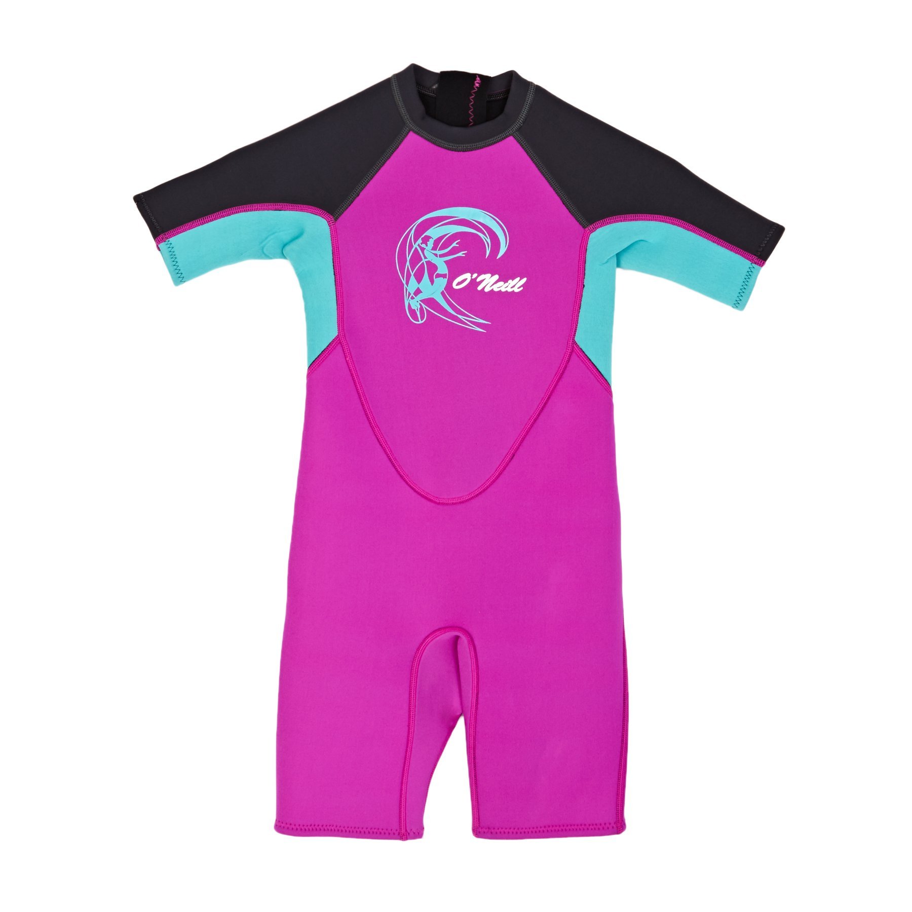 O'Neill Wetsuits Children's Toddler Reactor 2mm Spring Wetsuit, Berry/Light Aqu, 6 UK