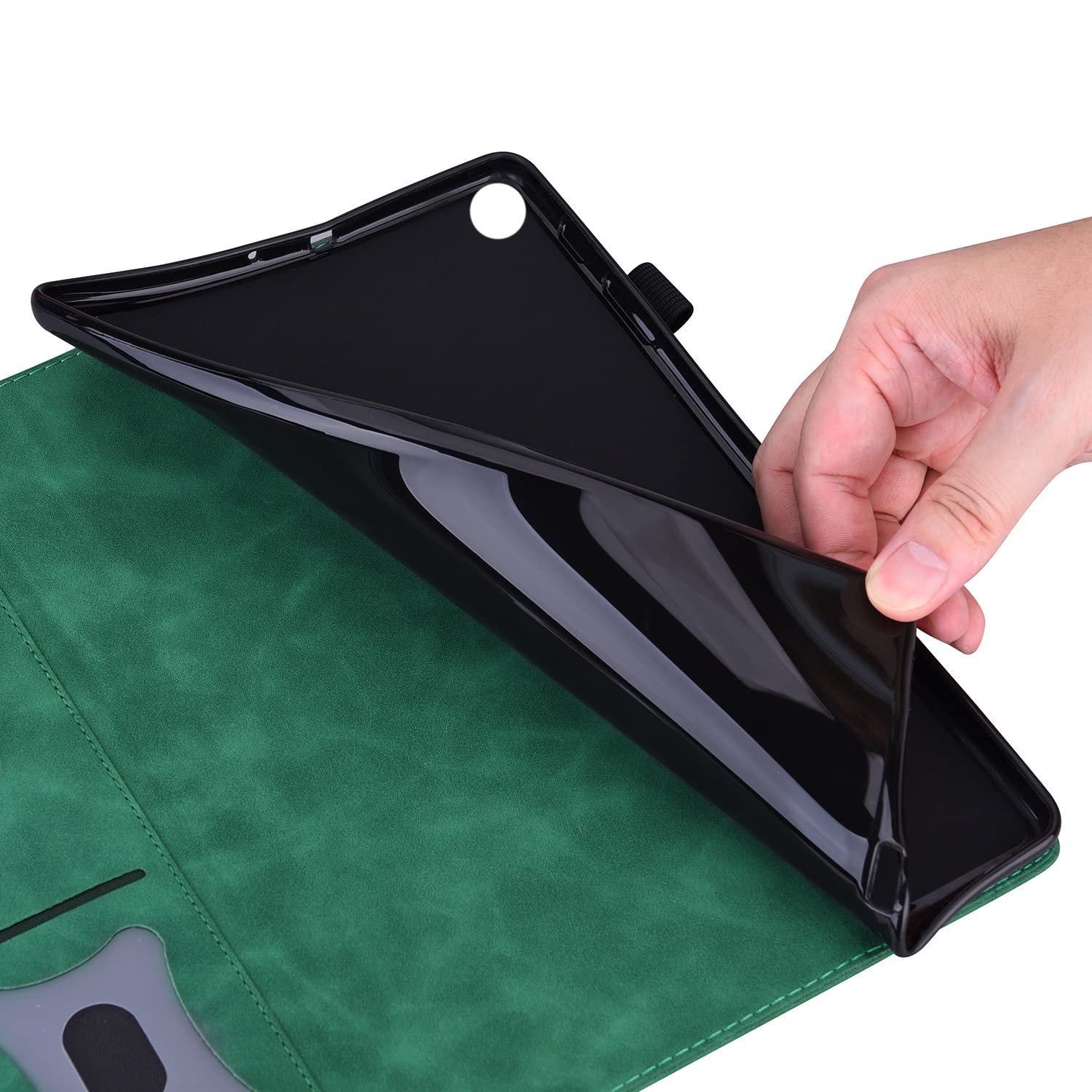 Custodia protettiva per tablet PC compatibile con iPad Mini 6 con staffa per tablet PC custodia per tablet custodia regolabile con cinturino di fissaggio per schede custodia per tablet antiurto