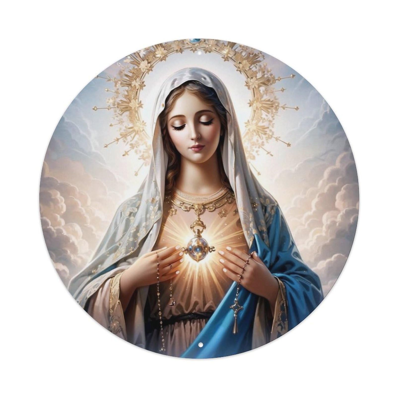 Religious The Great Virgin Mary Metal Tin Sign