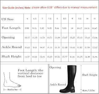 QIY Women's Knee High Faux Leather Boots - Elastic Stretch Back, Low 1.57" Heel, Square Toe, Side Zipper Tall Boots