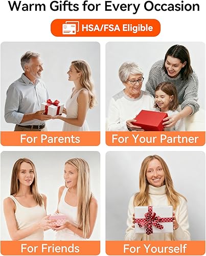 Miniatura 6 de Almohadilla térmica portátil con masajeador para aliviar el dolor de espalda MAXwarm 3.0, almohadilla térmica eléctrica inalámbrica IKEEPFIT para