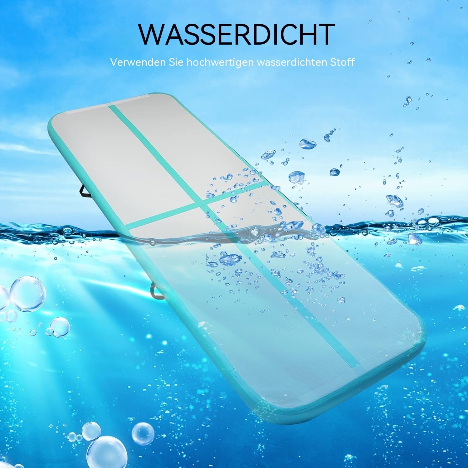 Air Mat, Track Tumbling Mat, 3/4/5/6 m Aufblasbare Gymnastikmatte, Gym Mat, Turnmatte & Fitnessmatte – Tragbar, Training zu Hause, im Freien & Camping