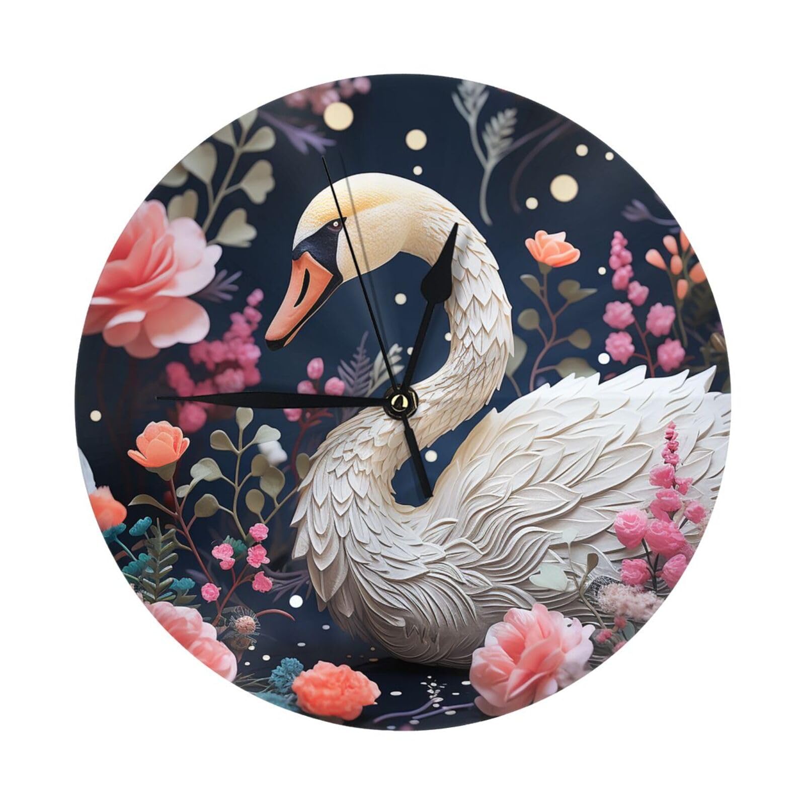 Horloge murale fleurie pour bureau et cuisine pour créer un espace zen