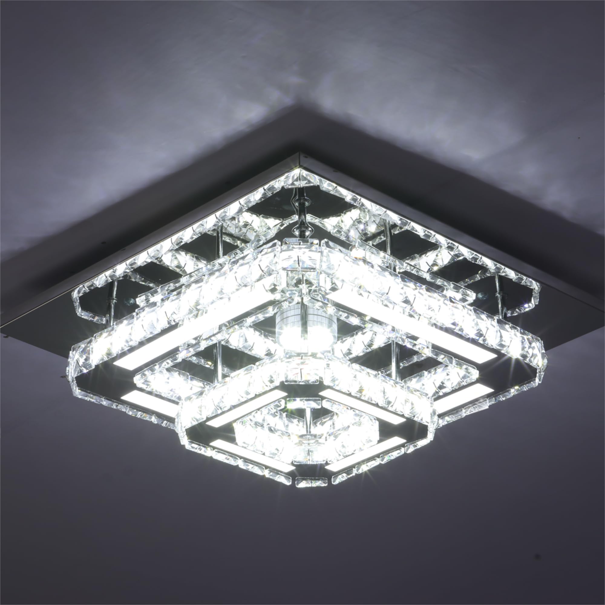 LED Kristall Deckenleuchte 29W Dimmbar mit Fernbedienung 30cm