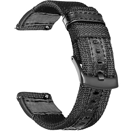 Amazon.com: Olytop Para Galaxy Watch 3 bandas de 1.772 in, bandas de 1.811  in, correas Gear S3 Frontier – 0.866 in de liberación rápida de nailon  premium con correa de cuero para
