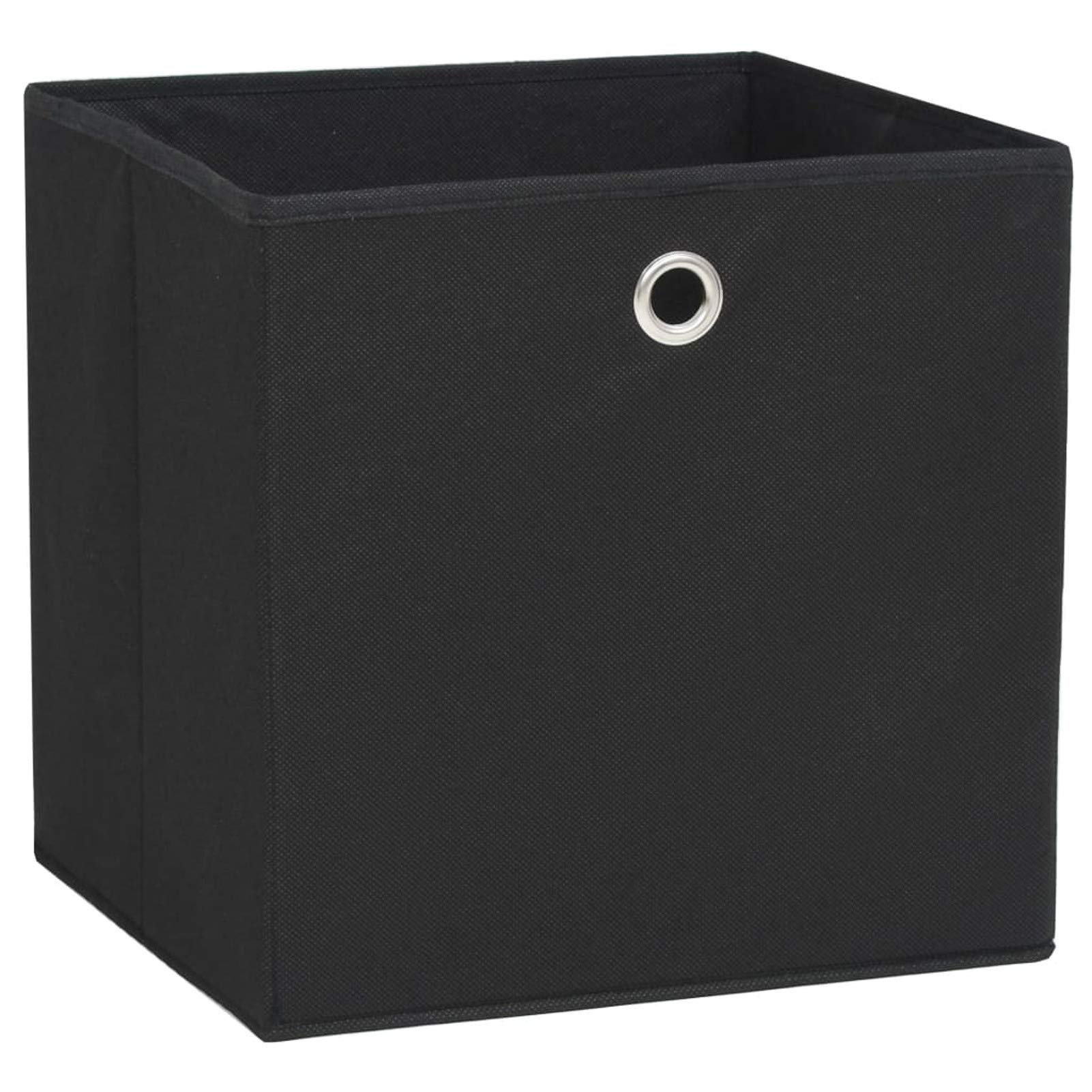 LAPOOH Aufbewahrungsboxen 10 STK. Vliesstoff 32 x 32 x 32 cm Schwarz, Spielzeugkiste, Aufbewahrungskiste, Kleideraufbewahrung, Kleideraufbewahrung & Organisation