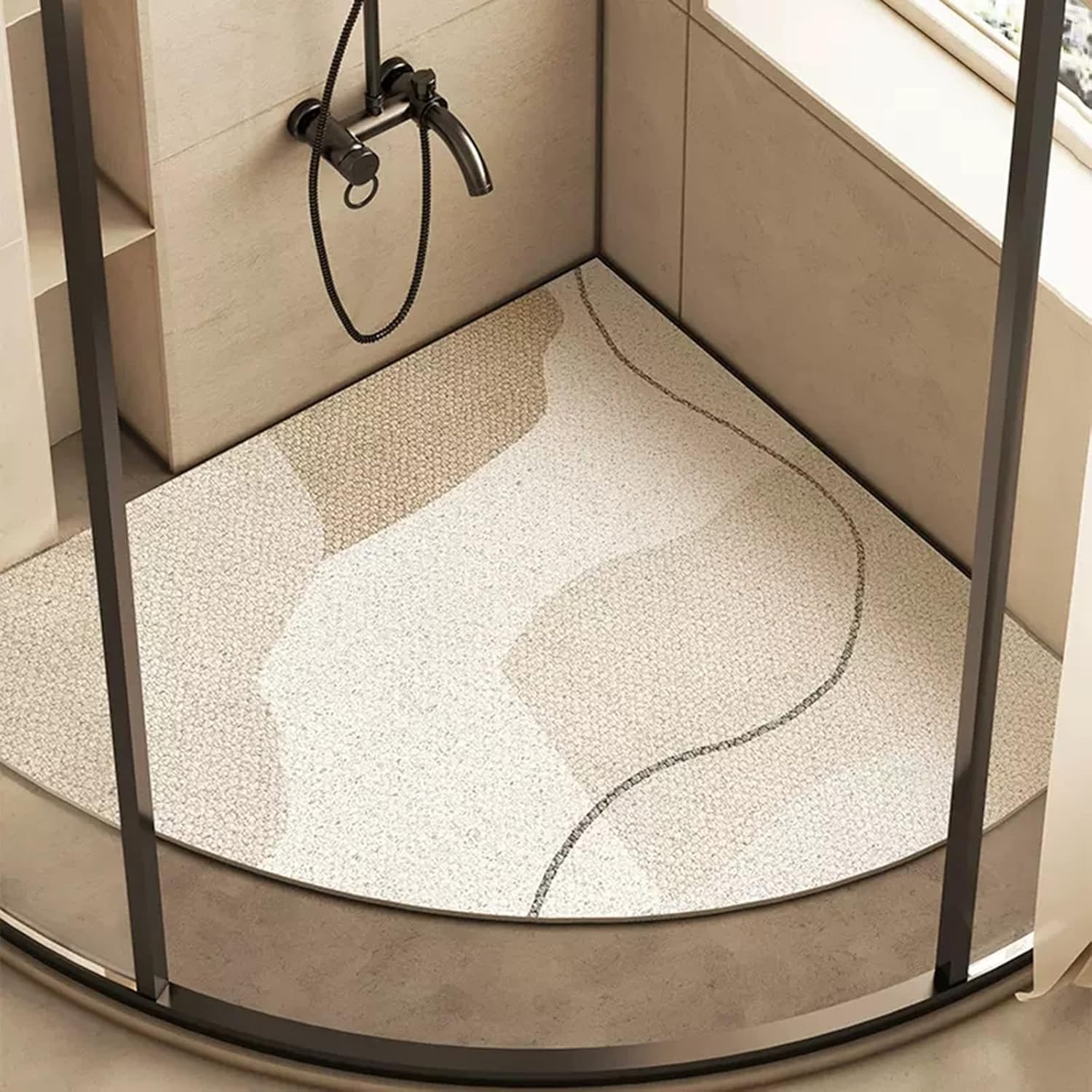 Bathtub mat non slip, curved shower mat,Corner Shower Mat