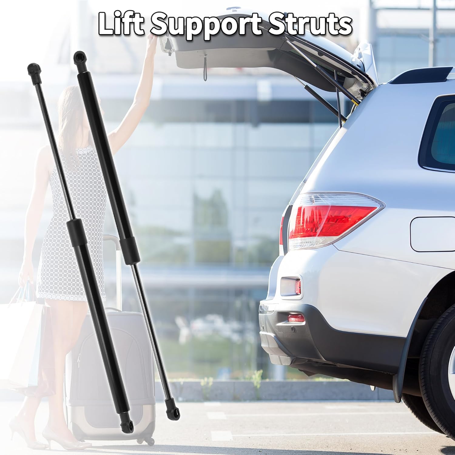 Lift Supports Struts for Toyota Matrix 2009-2014 Wagon 4-Door Rear Gate Gas Spring Black 2 Pcs