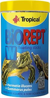 BIOREPT W - rações em bastões com múltiplos ingredientes para as tartarugas aquáticas com krill e gammarus - Pote 75g