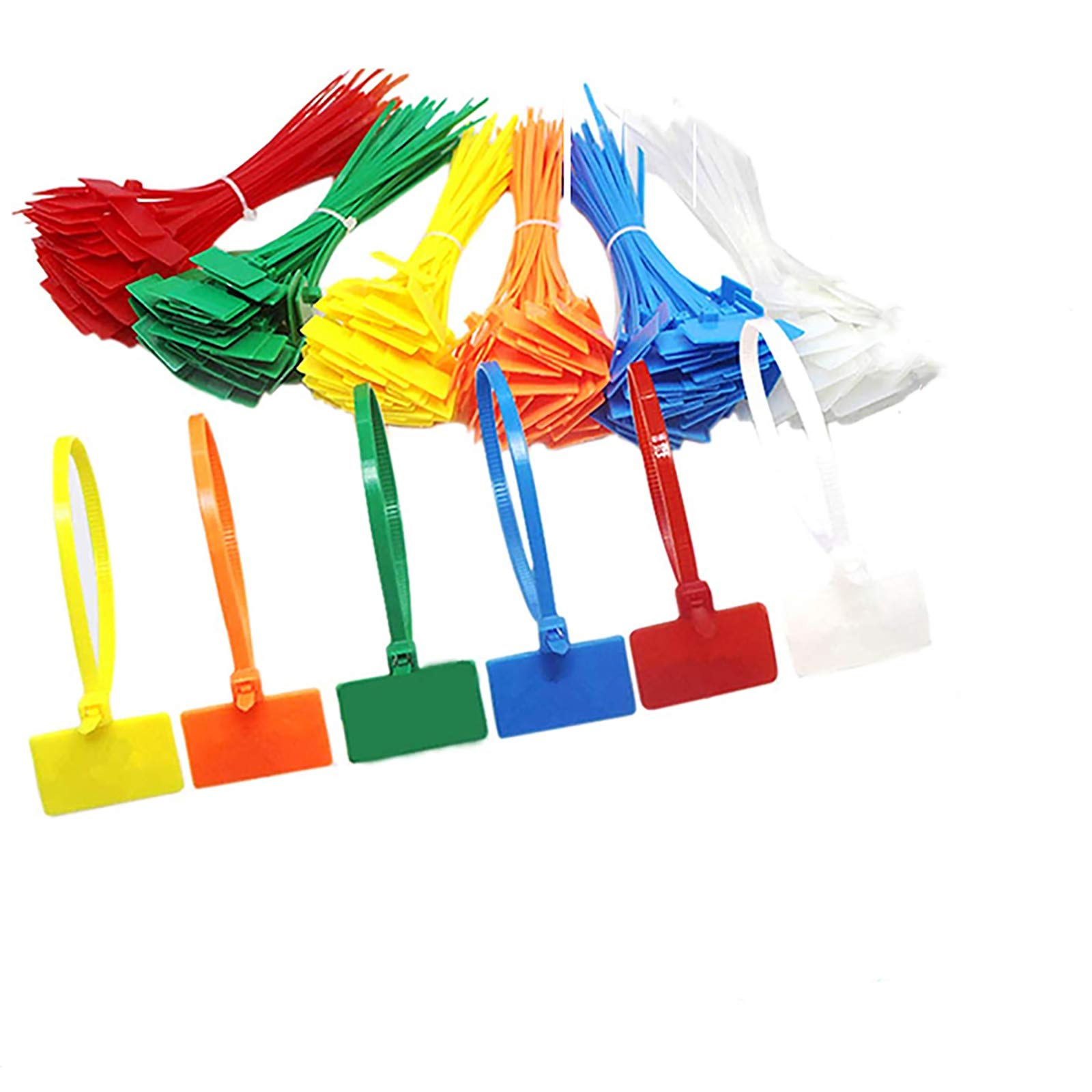 1500 etiquetas de marca de etiquetas de cable de bridas de nailon, etiquetas de marca de etiquetas de fabricación de energía de cable de bloqueo automático para el hogar y la oficina