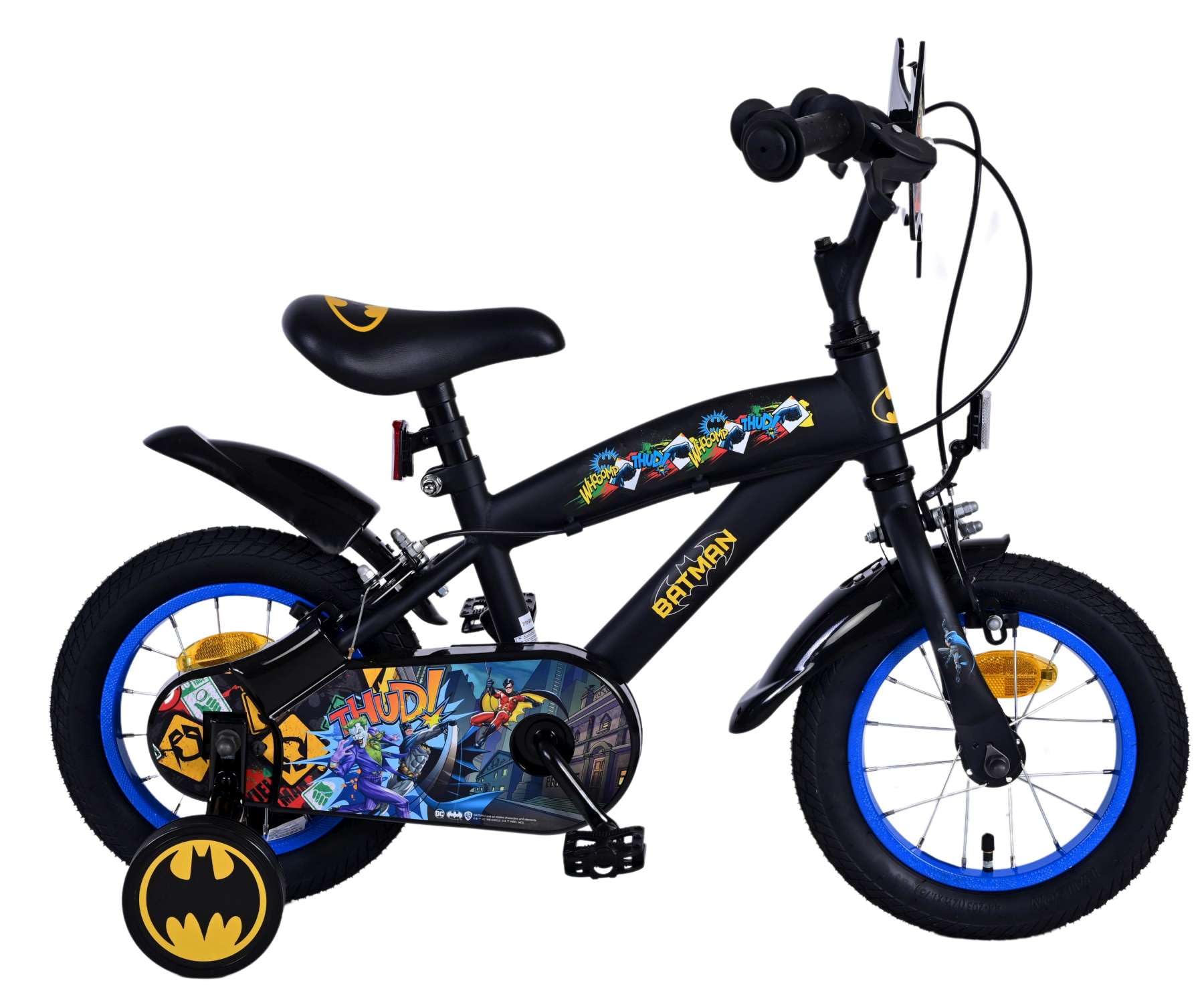 Volare Batman 12-Zoll-Kinderfahrrad schwarz
