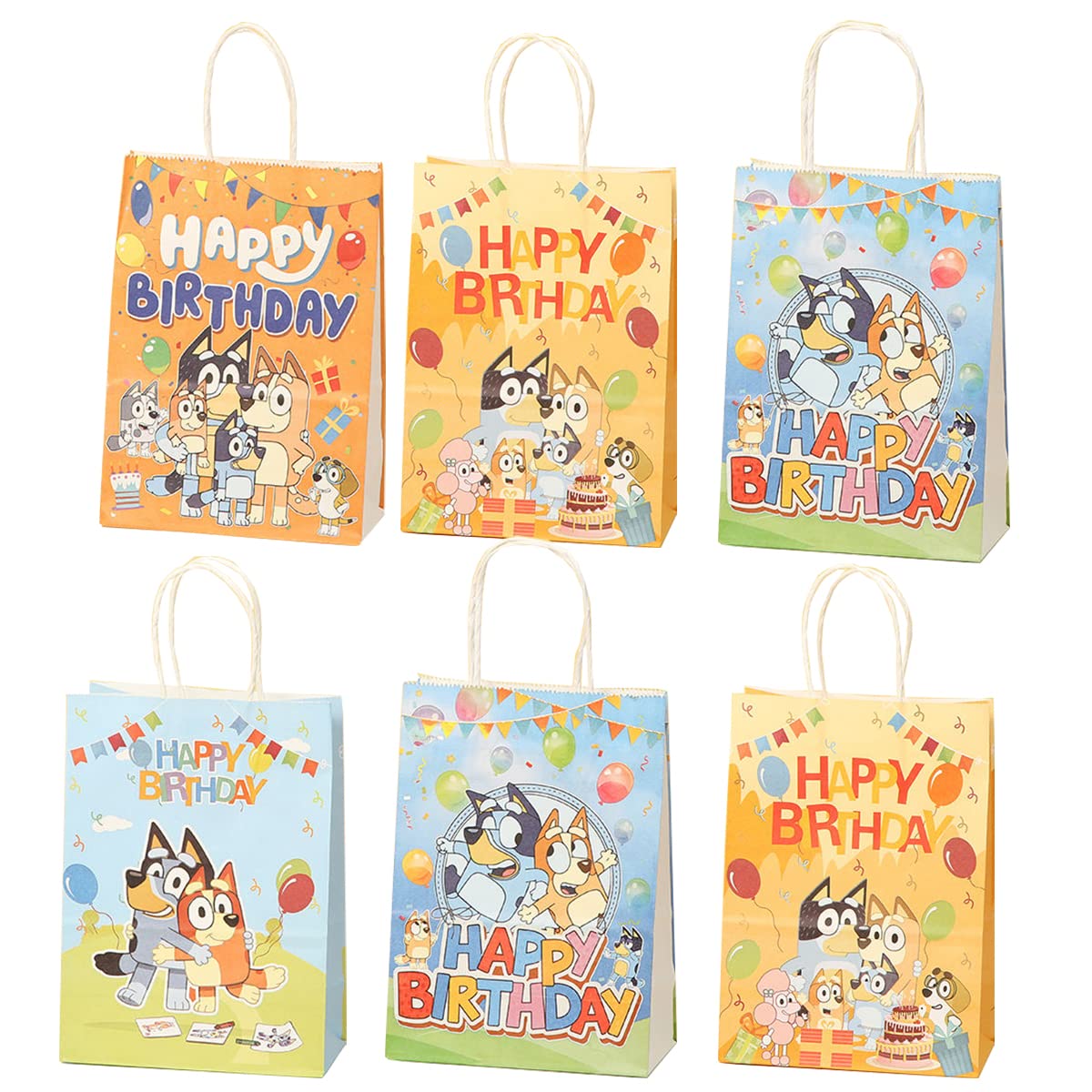 Buy Blueys party supplies bags 12 pack cute Blueys bags favors Blueys