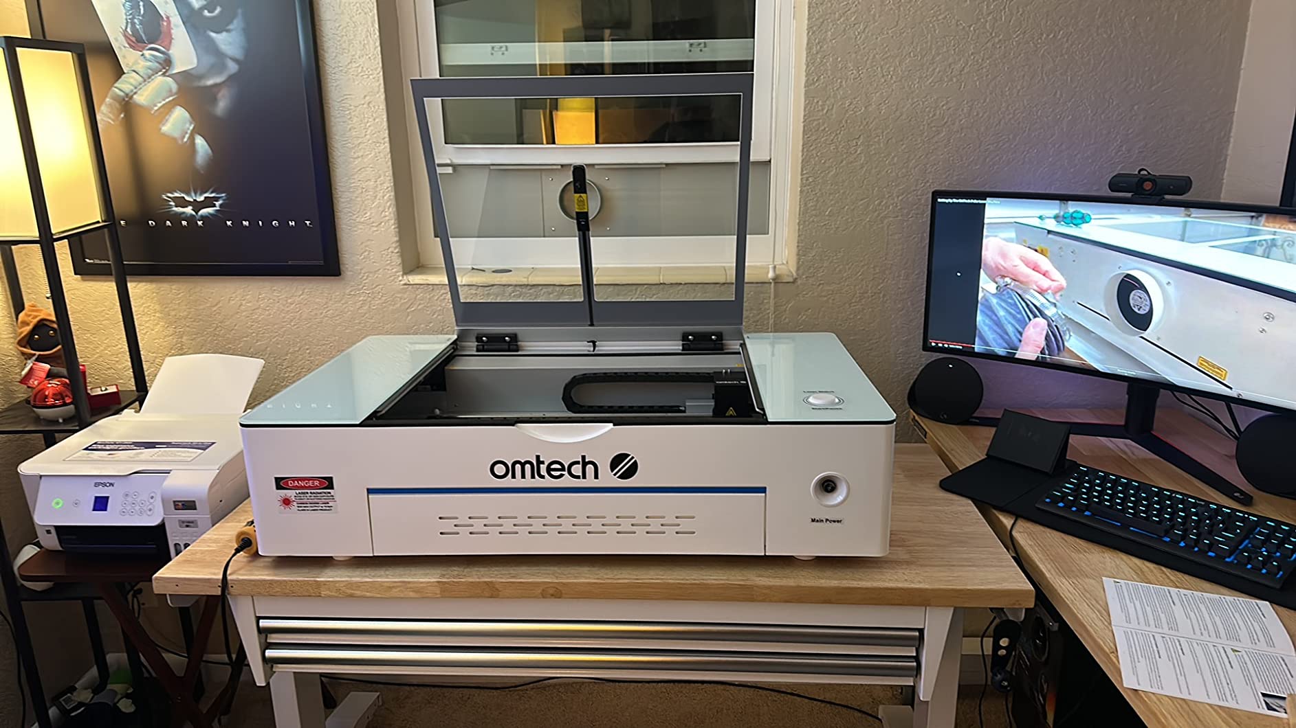 81/mo Finance OMTech Desktop Laser Engraver, 50W CO2 Engraving