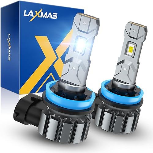 Miniatura 9 de Laxmas Kit combinado de bombillas antiniebla 9005HB3 H11H8H9, 36000LM 6500K súper brillo, Plug and Play, bombillas antiniebla inalámbricas de tamaño