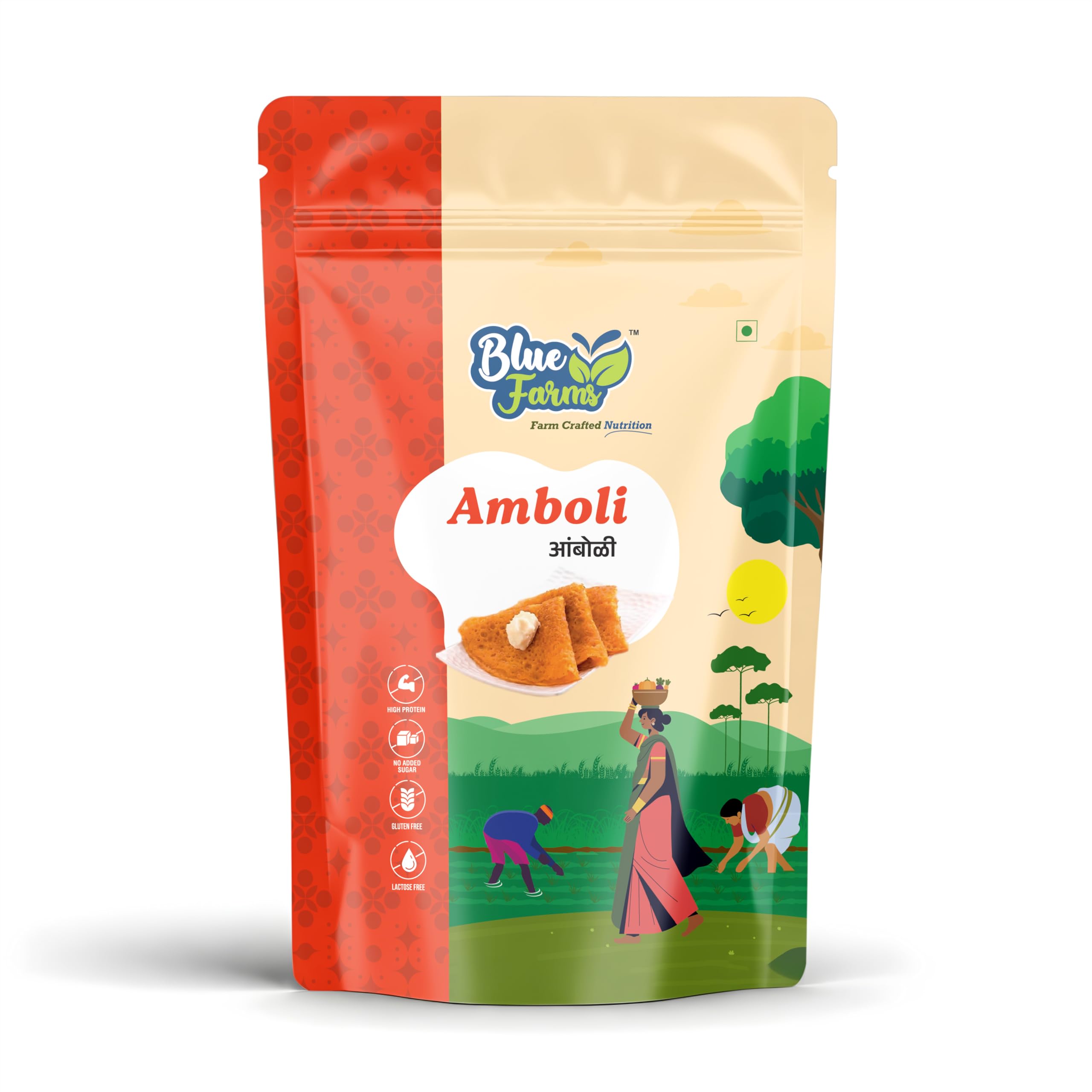 BLUE FARMS Amboli Flour | Ready Flour Mix for Soft and Fluffy Amboli Pancakes | Traditional Maharashtrian Breakfast 200g-image-24