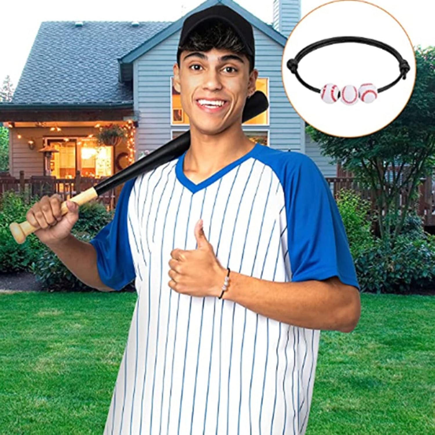 8Pcs Basketball Bracelet Adjustable Braided Charm Bracelet for Men Cuff Bracelets,Basketball Bracelets Jewelry Sports Gifts for Basketball Players - Image 3