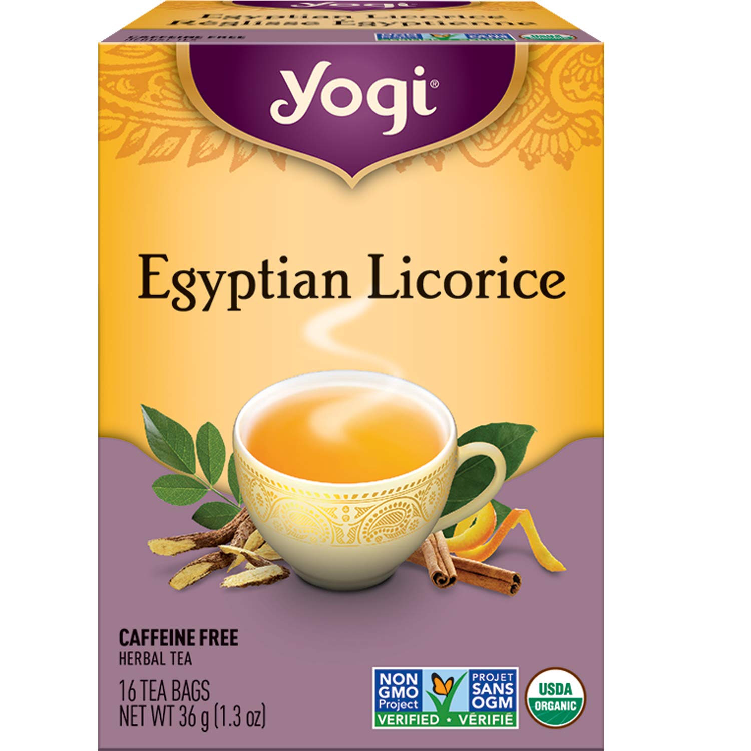 Organic Egyptian Licorice 16 tea bags by Yogi Tea Herbal
