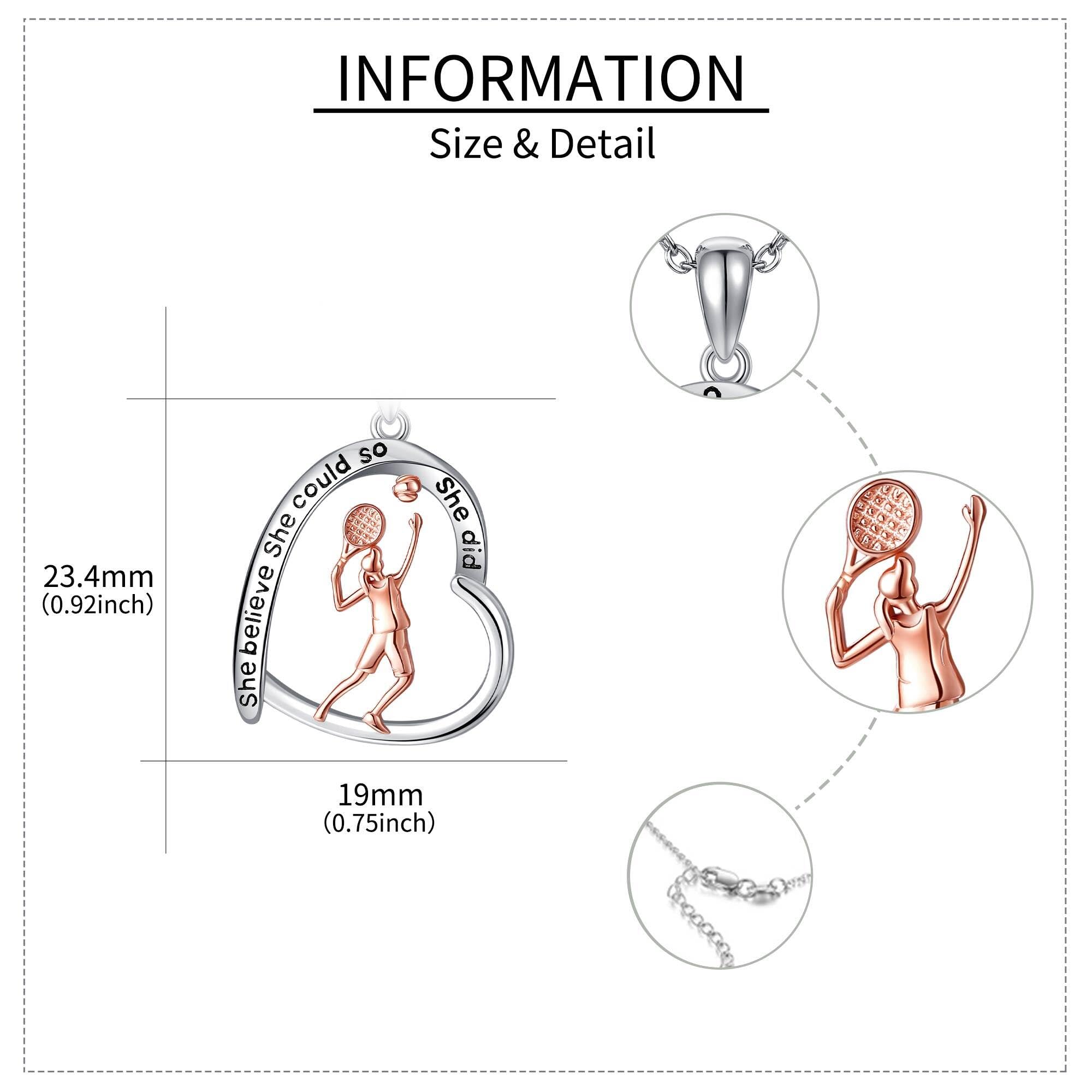Sterling Silber S925 Ballett/Geiger/Gymnastik/Tennisspieler/Laufende Halskette Musik Schmuck Geschenke für Frauen Mädchen