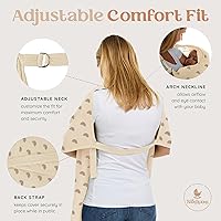 Vista 2 de Cubierta de muselina para lactancia materna, fundas para lactancia materna para mujer, transpirable, 100% muselina de algodón con arco y correas