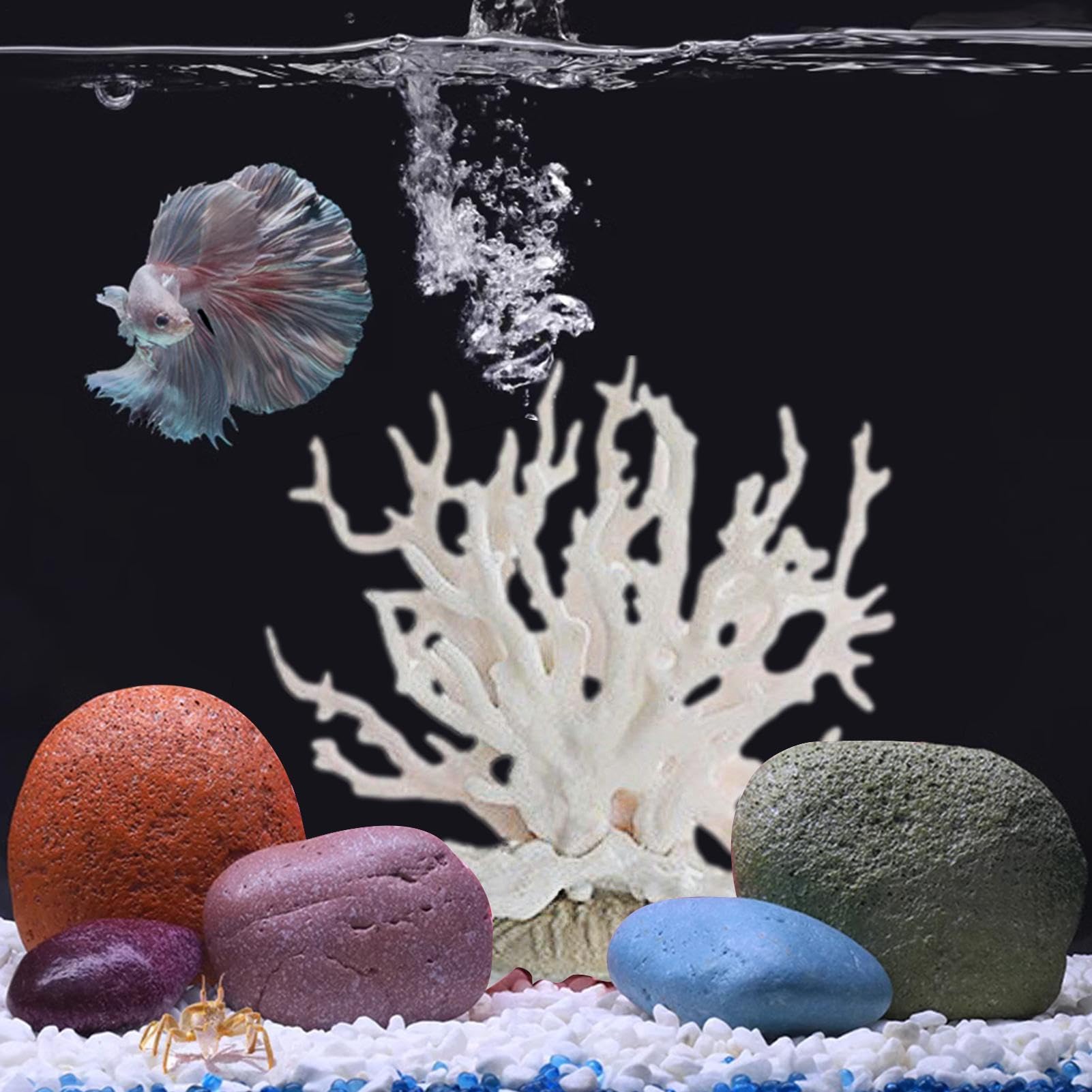Corail d'aquarium - Paysage Simulation,Décor d'aquarium d'accessoires réservoir Poissons Couleur Multiple pour des terrariums d'aquariums Marins d'eau Douce