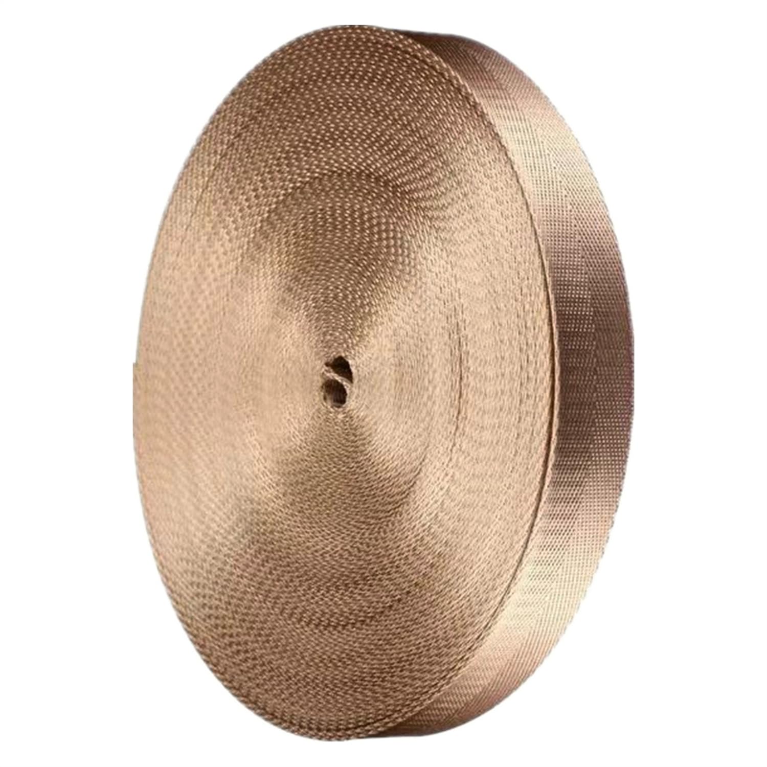 FGJsfhrDTU Webbing, Nylon 38mm Multicolor 5-50 Yards(Tan,5 yard)