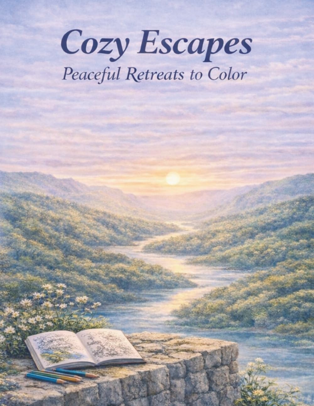 Cozy Escapes: Peaceful Retreats to Color (The Moon Lily Desk Calm Coloring Collection: Mindfulness Coloring Books for Stress Relief, Relaxation, & Mental Reset)
