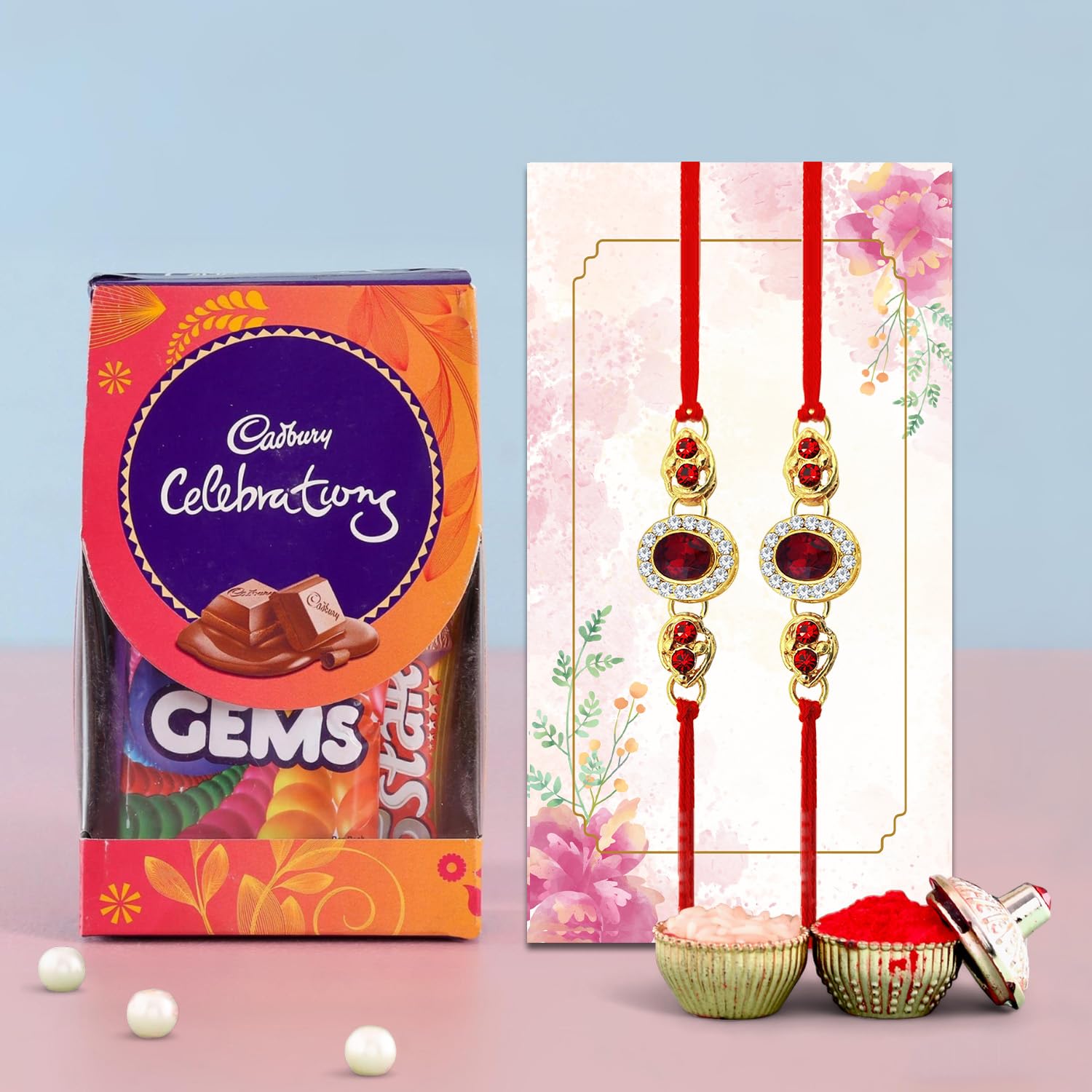 Ascension Designer Meena Rakhi Raksha Bandhan Design Rakhi for Brother bhaiya bro with Cadbury Celebration Chocolate Hamper & Roli Pack (Pack of 2) (B09B244Q5L) Amazon Price History, Amazon Price Tracker