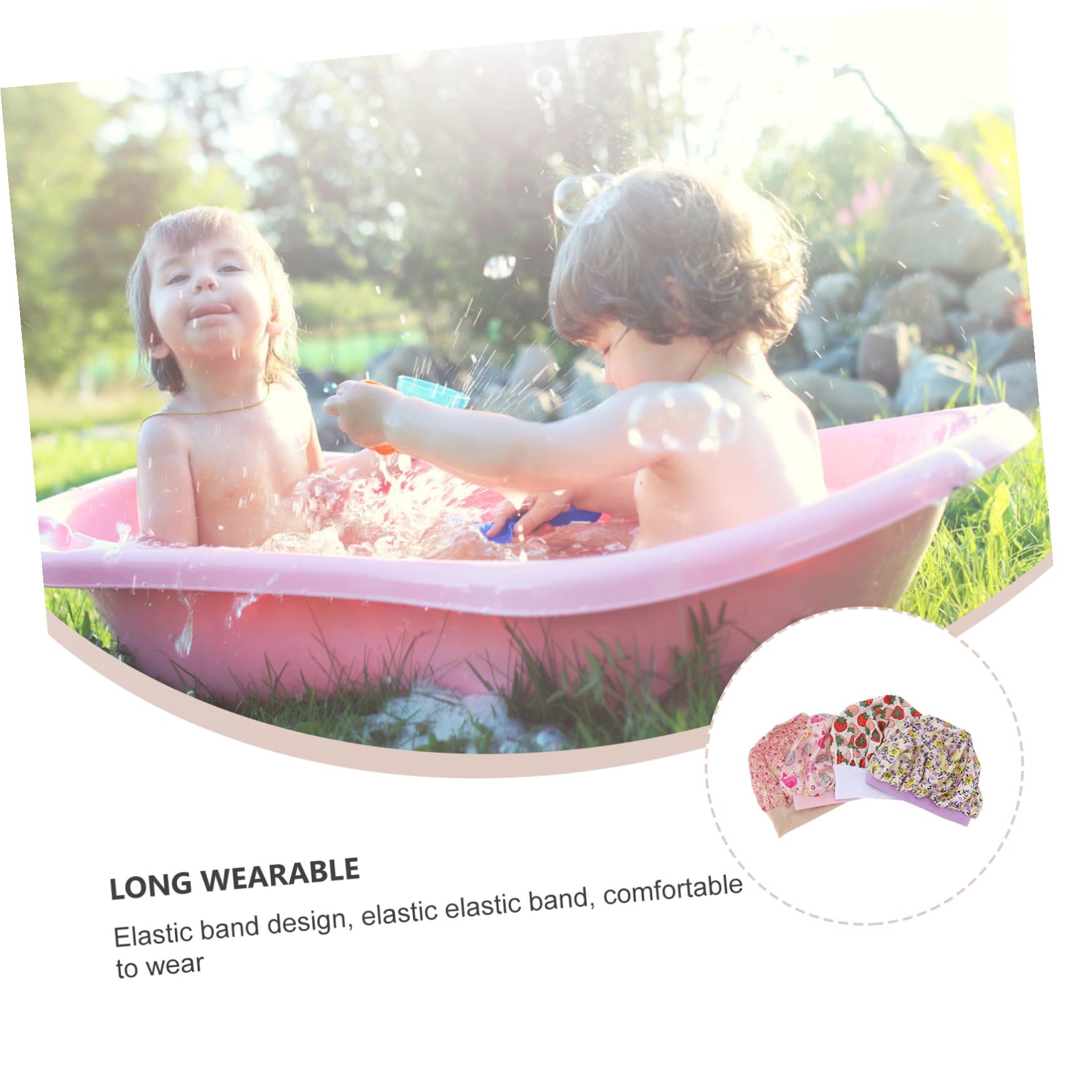 Healvian 3er-Sets Weiche Nachtmütze Für Kinder Satin-schlafmütze Kinder-schlafbezug Reise-babymütze Für Zuhause Und Hotel 4 Stück * 3